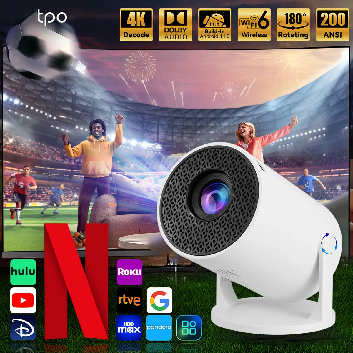 Projektor 4K 1080HD HY300 PRO